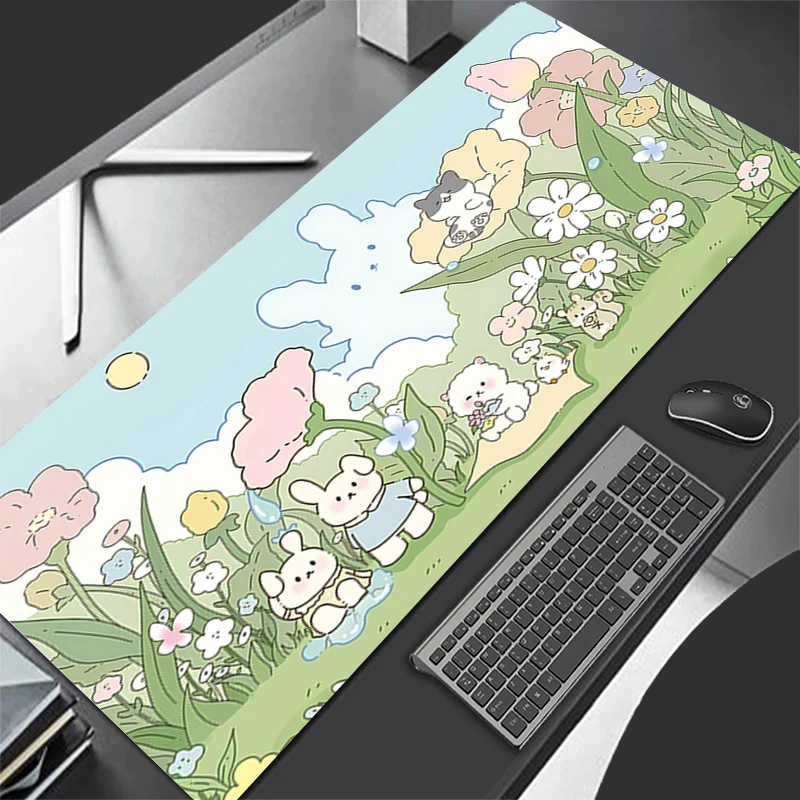 Mousepad Pattern Game Pad Rubber HD Mouse Pad PC Accessories Desk Mat Non Slip Office Table Mat Bunny Rabbit Gamer Keyboard Pad