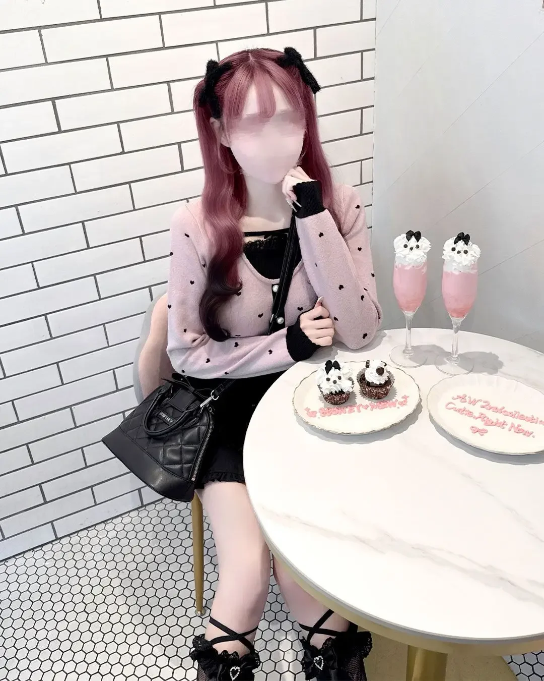 Japanese New Autumn Winter Cute Knitted Basic Shirt Faux Two-piece Elegant Lace Pullover Crop Top Love Printed Hot Chick Sweater
