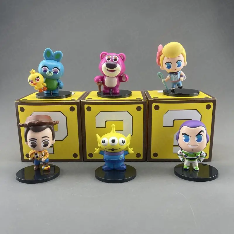 

New Toy Story Cute Edition 8cm Action Figure Hamm Woody Joan Cusack Alien Pvc Model Doll Car Decoration Collection Kid Toy Gifts