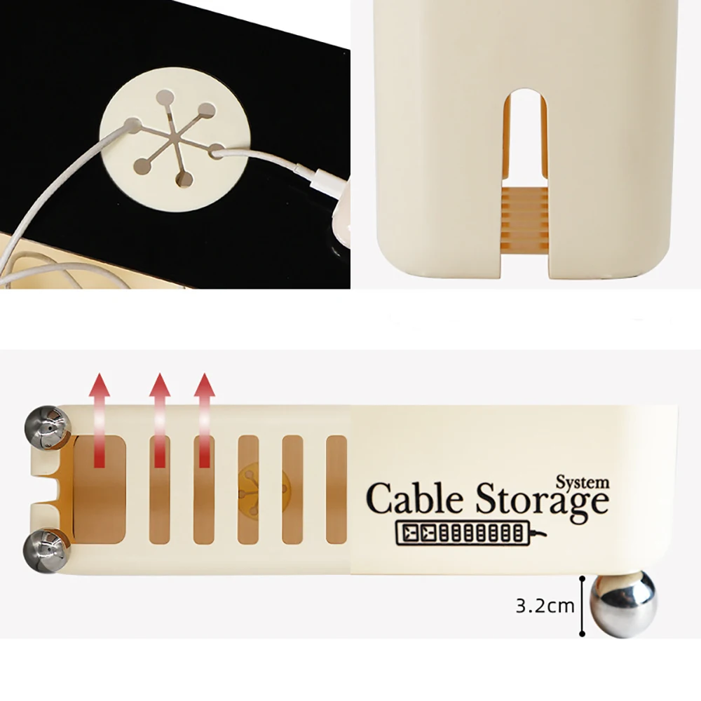 صندوق تخزين الأسلاك خط الطاقة كابل تخزين حالات مقبس الشاحن مرتب المنظم شبكة خط صندوق تخزين شاحن إدارة الأسلاك #6