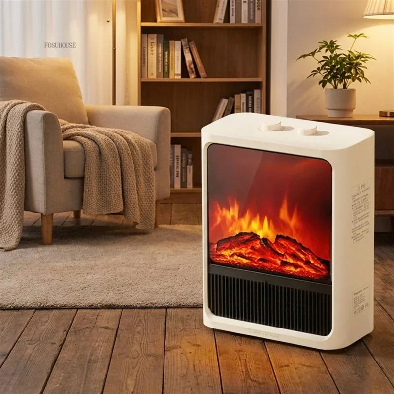 lsModern Simulated Flame Chimeneas Nordic Simple Home Heating Stove Indoor White Designer Fireplace Small Atmosphere Grill Stove