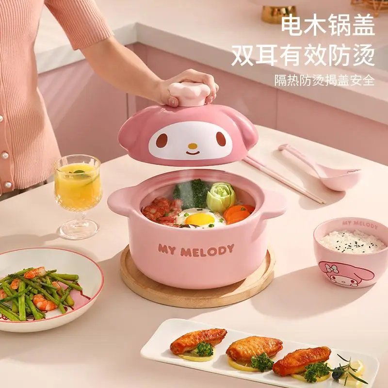 Sanrio Hello Kitty My melody Cinnamoroll cartoon cooking casserole household ceramic clay high temperature resistant stew pot