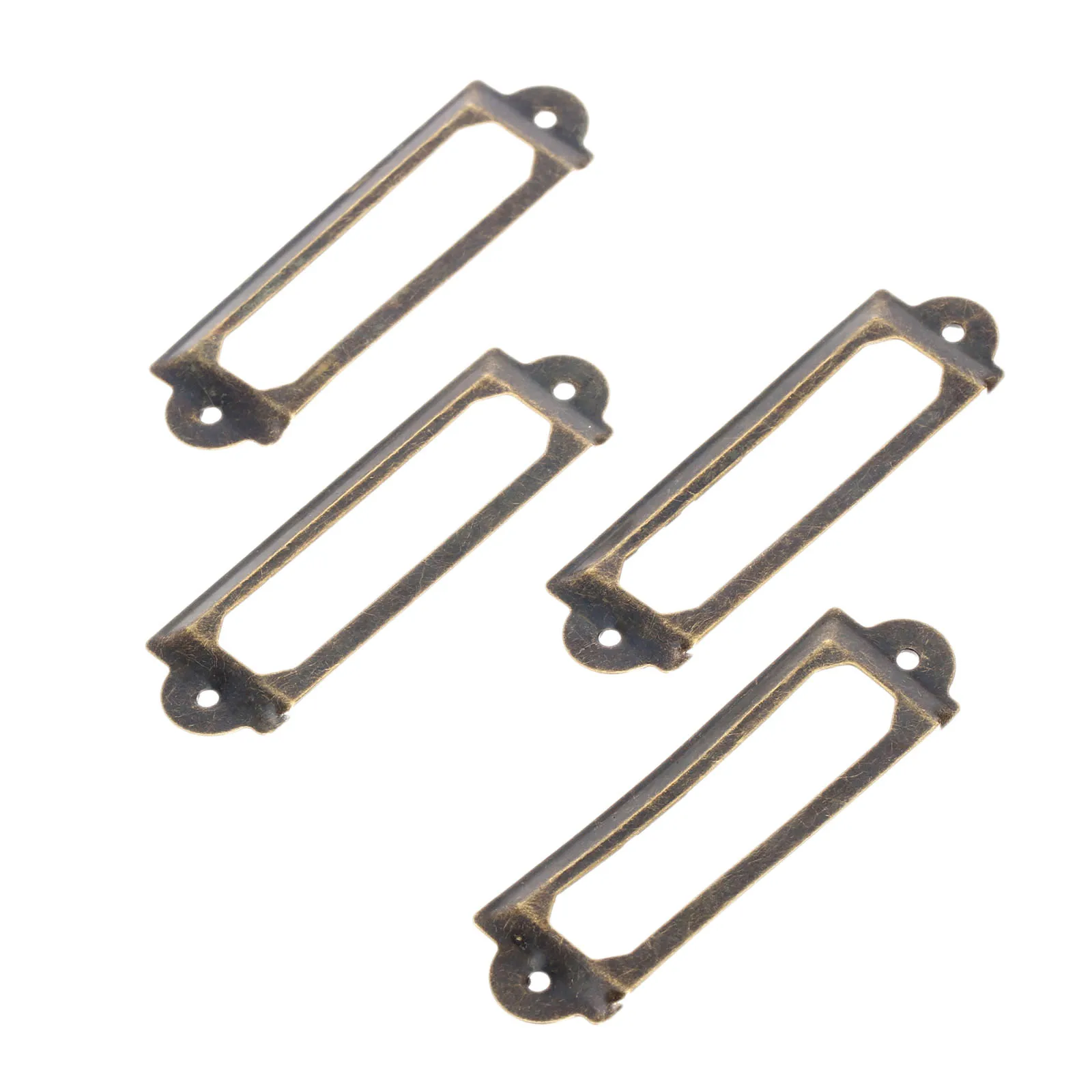 12pcs Small Drawer Label Cards For Apothecary File Case Cupboard Jewelry Gift Box Cabinet With Screws 51mm Hole Distance 62x18mm