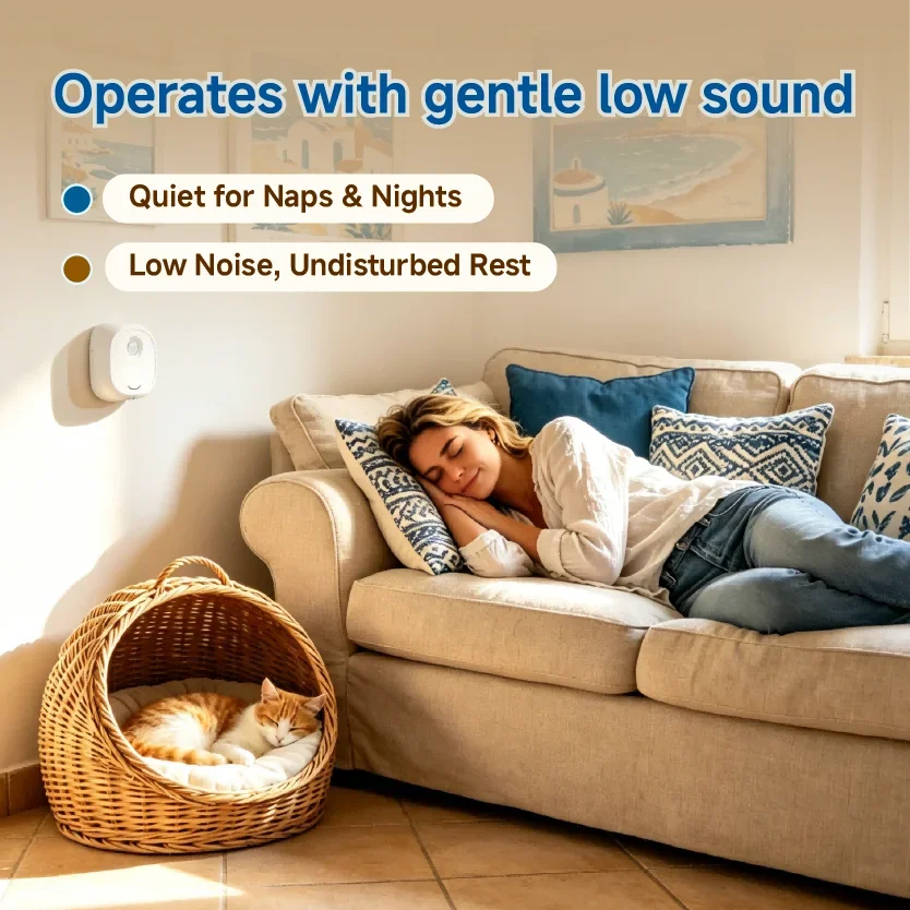 Smart Negative Ion Air Purifier for Pets – Silent Automatic Odor Remover for Cat Litter Box & Dog Room, Portable Deodorizer for - view 3