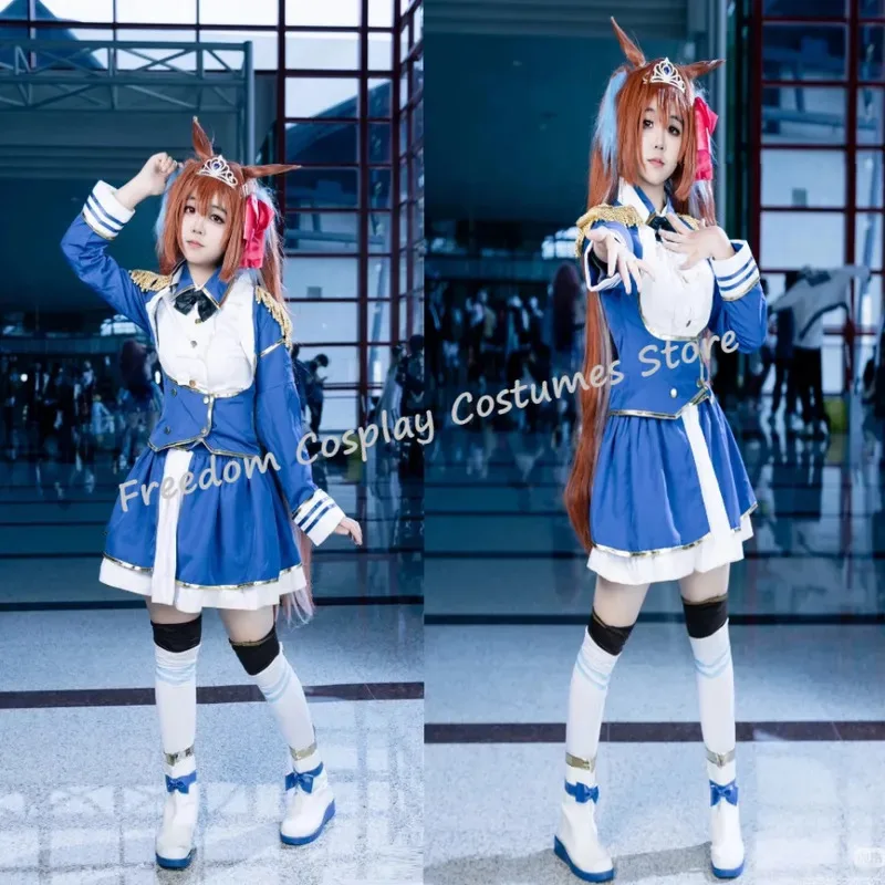 Anime Game Uma Musume: Pretty Derby Daiwa Scarlet Cosplay Costume Wig Combat Uniform Skirt Woman X;2,F;5.N
