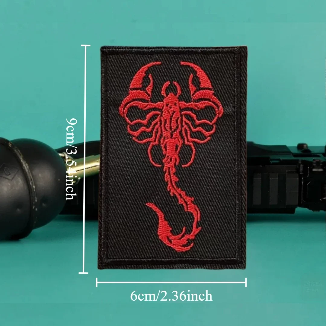 العقرب شيفرون المطرزة هوك وحلقة بقع للملابس التكتيكية العسكرية الجيش شارة في الهواء الطلق التعبئة والتغليف الخلفي ملصق