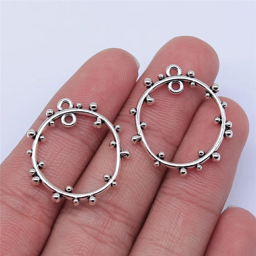 10pcs Porous Round Chandelier Earring Connector Charms For DIY Earring Making DIY Jewelry Making Findings Accessories