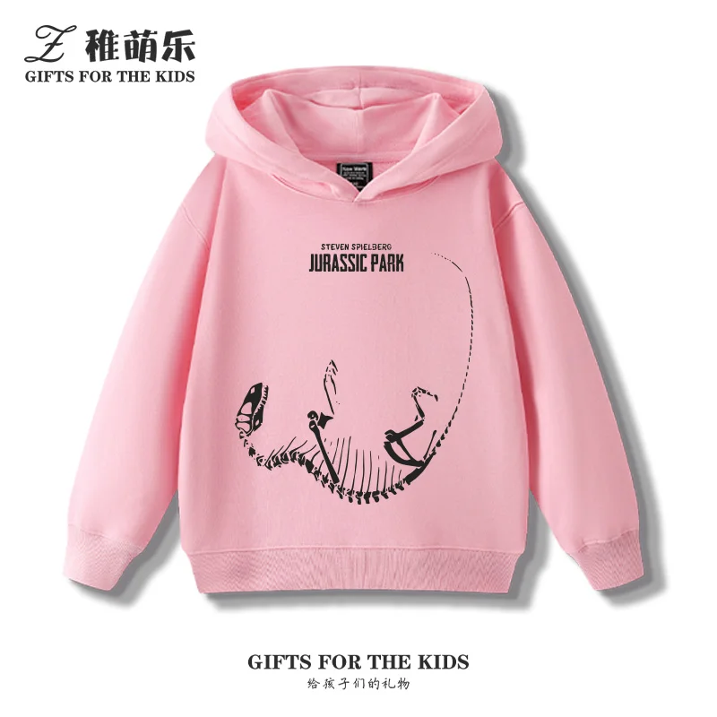 بلوفر بقلنسوة للأولاد مطبوع عليه رسوم كارتونية من Jurassic Park كاجوال مريح للأطفال للخريف والشتاء بقلنسوة #3