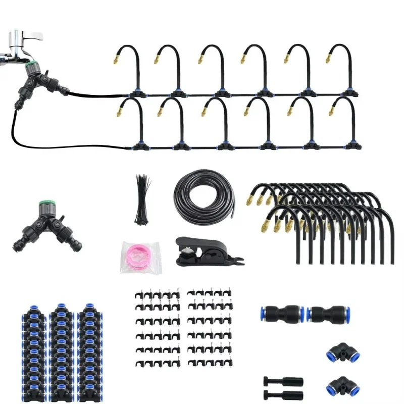 

8mm Free Bending Nozzle Kit -5-30M Misting System for Gardens, Greenhouses Reptile Habitats