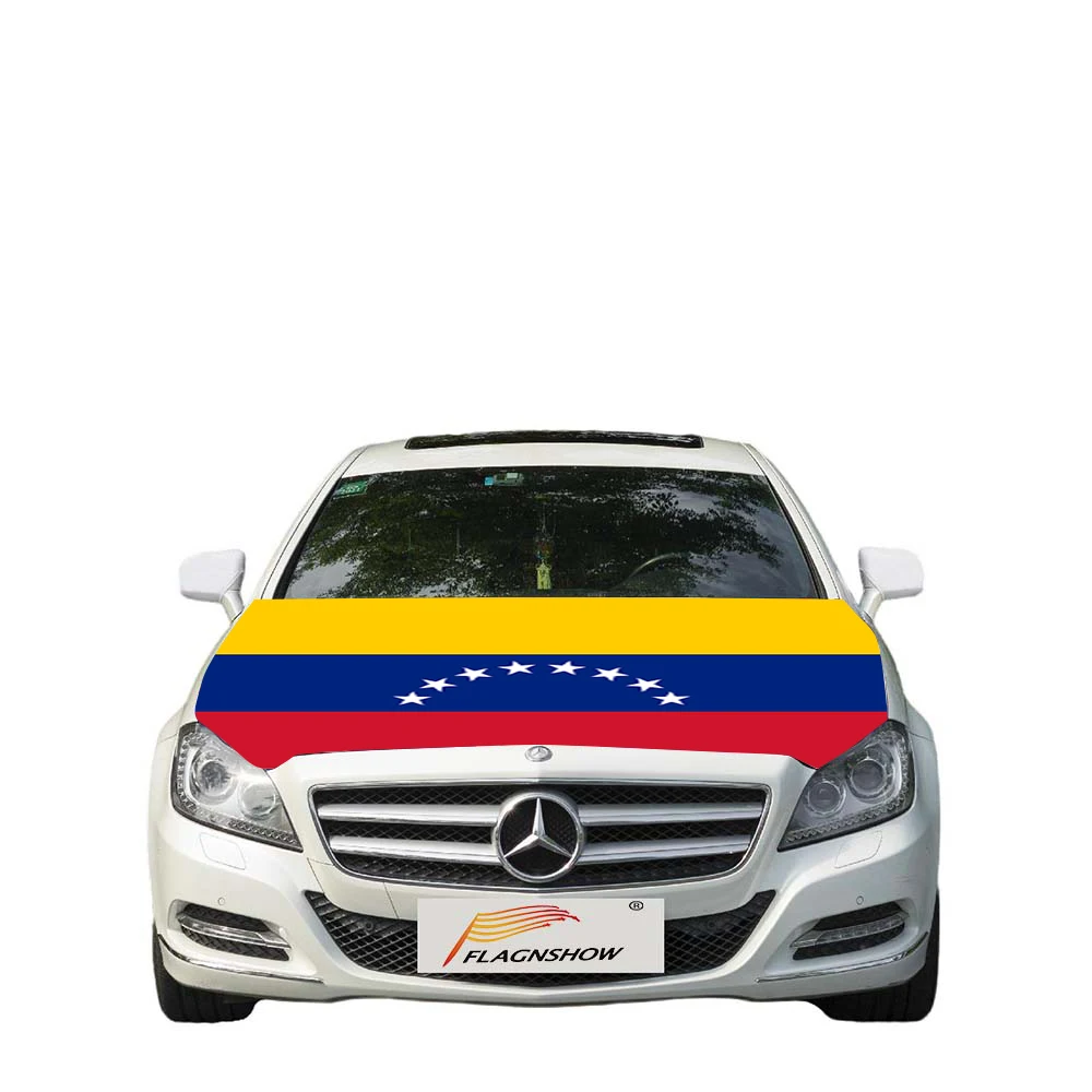 Flagnshow Free Size stretch fabric Venezuela Flag car cover