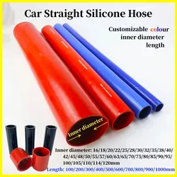 Manguera de tubo de silicona Universal, Conector recto de Intercooler de coche, acoplador mecánico de Turbo de admisión, rojo y negro, ID16-100mm