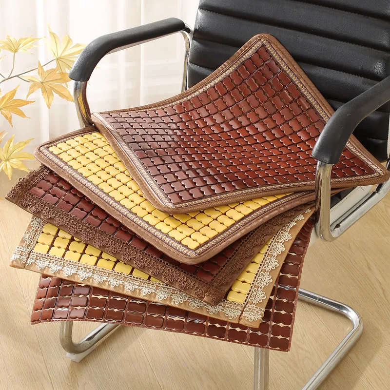 

40x40cm Summer Cooling Bamboo Chair Pad Office Breathable Cuion Mahjong Mat Ice Pad New Chinese Sle Pure Color from Hunan China