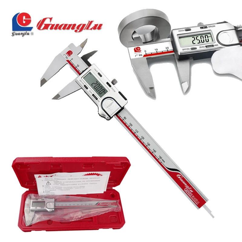 Guanglu brand 0-150mm 6inch  ABS origin Digital Caliper electronic vernier caliper micrometer gauge