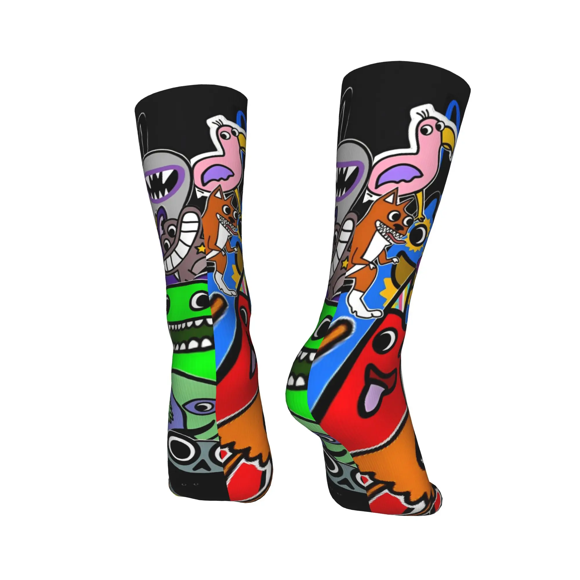 Garten of Banban لعبة الرعب الجوارب الخريف جوارب القوطية الرجال الجوارب المريحة المطبوعة الدراجات عدم الانزلاق الجوارب