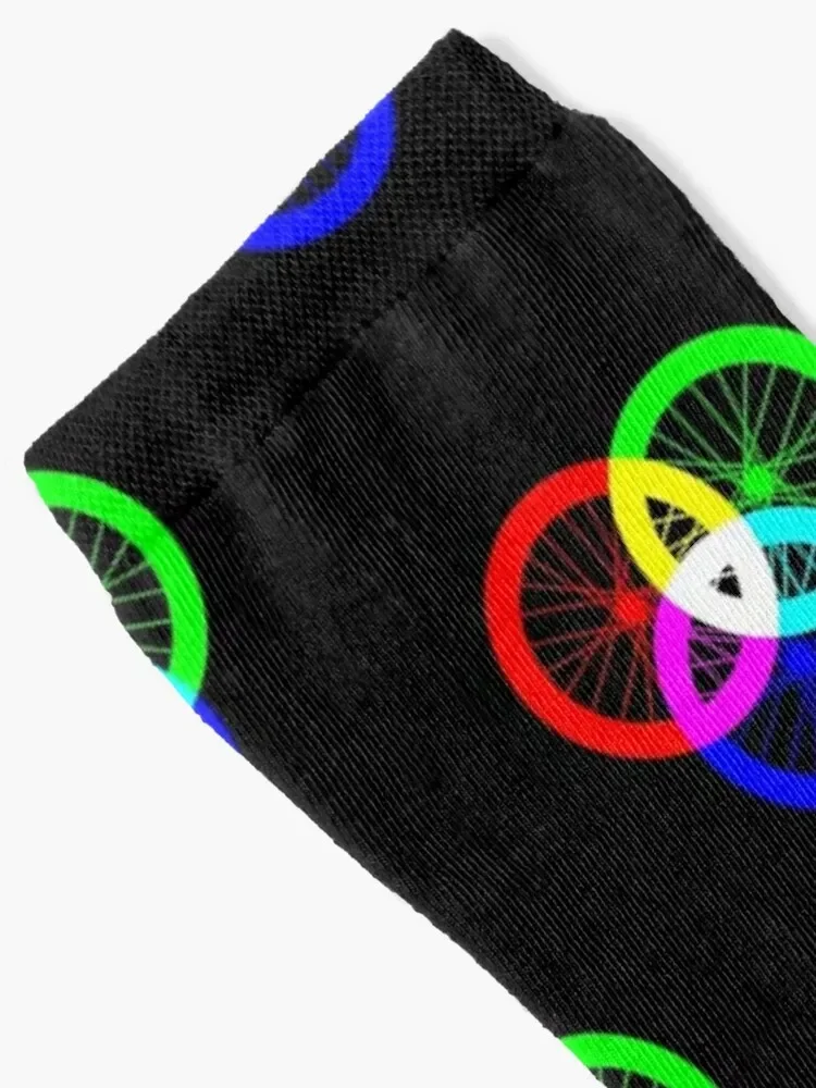 Color Wheel - RGBicycle - Colour Wheel Cycling Socks essential gift Socks Girl Men's