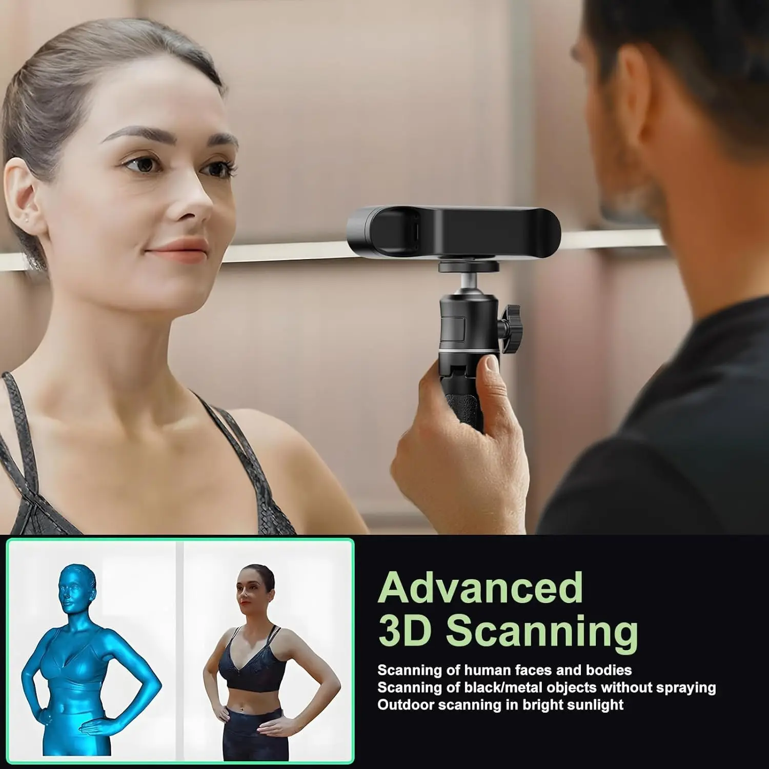 Creality CR-Scan Ferret SE Handheld 3D Scanner w/ 3mm 560PCS Markers 30FPS 0.1mm Accuracy 24bit Full Color Dual Mode ASIC Chip