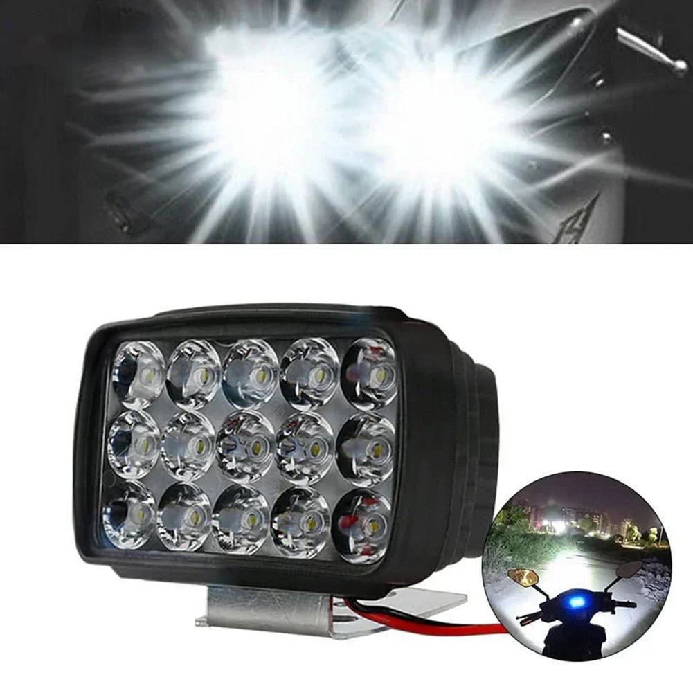 

15LED Motorcycle Headlight High Brightness Driving Spotlights Scooters Modified Light Bulbs For Motorbike ATV UTV Truck