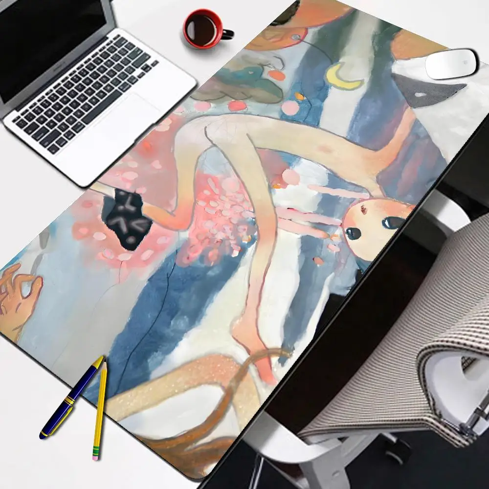 

Aya Takano Коврик для мыши Xxl Коврик для ноутбука Игровой коврик для мыши RGB Клавиатура с подсветкой Геймер Девушка Настольные коврики для видеоигр Настольный коврик