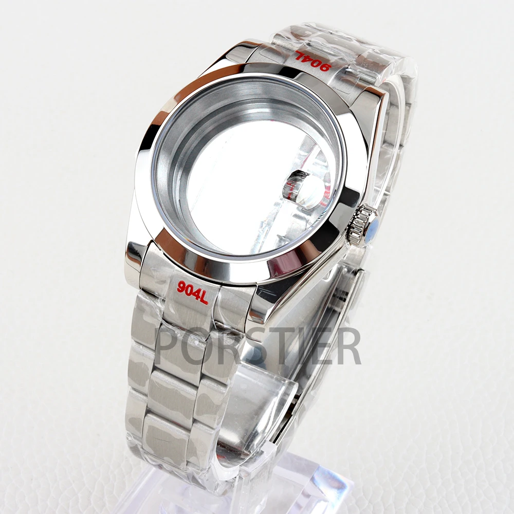 36/39 مللي متر NH35 ساعة حافظة 20 مللي متر 316L الفولاذ المقاوم للصدأ اليوبيل/أويستر/حزام الرئاسي لحركة Datejust NH35 NH36 28.5 مللي متر الطلب