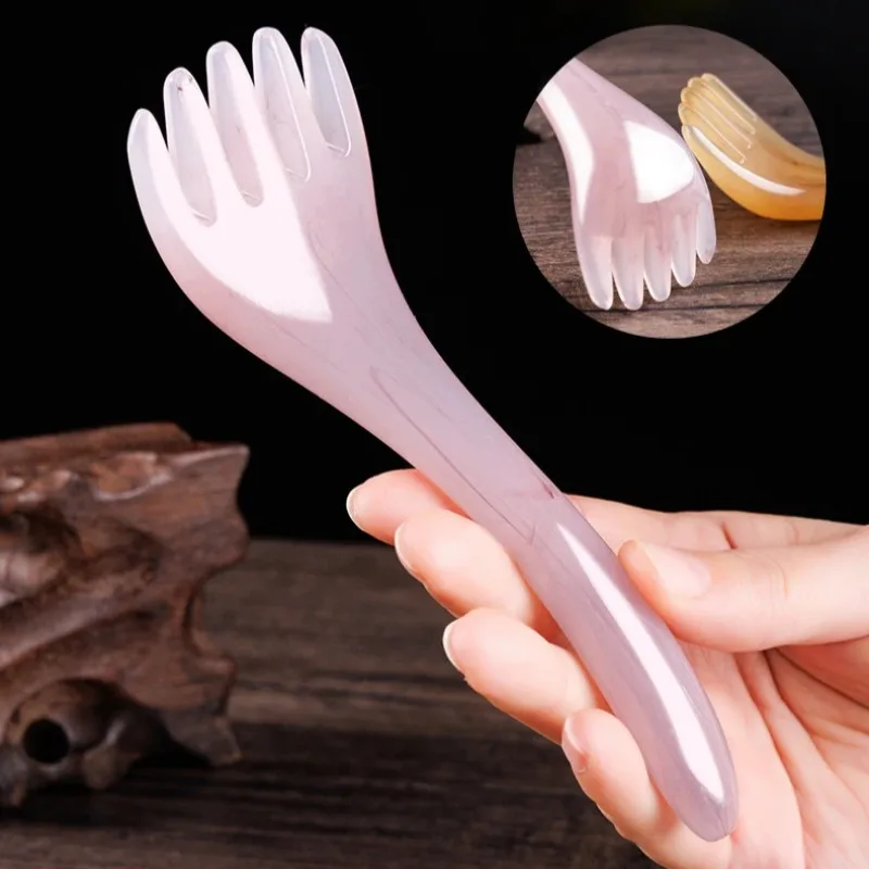 Массажер для головы, кожи головы, Гуа Ша для тела, шеи, ног, массаж головы с пятью когтями, массажная палочка для соскабливания когтей, массаж Visage