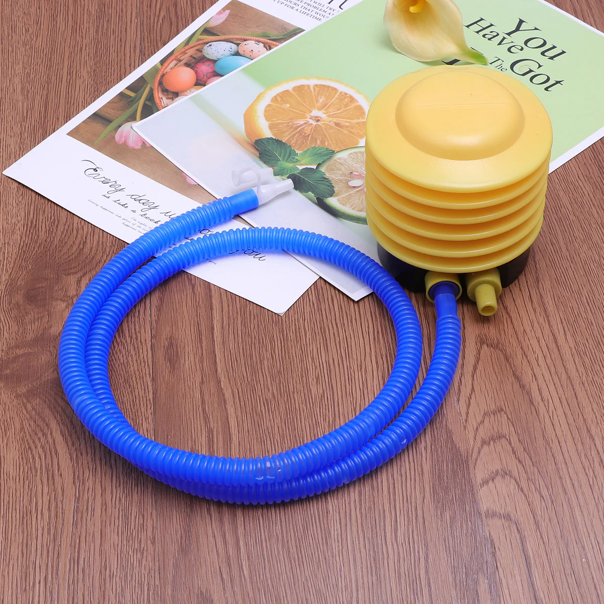 

Portable Plastic Pump Balloon Inflator With Long Hose 2 Nozzles Party Supplies For Inflatable Air Pump Team