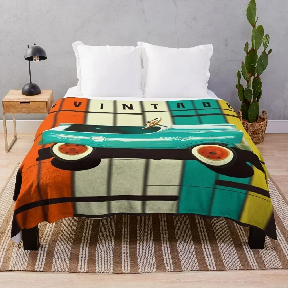 

vintage pedals car Throw Blanket Breathable Lightweight Blanket for Adults Kids