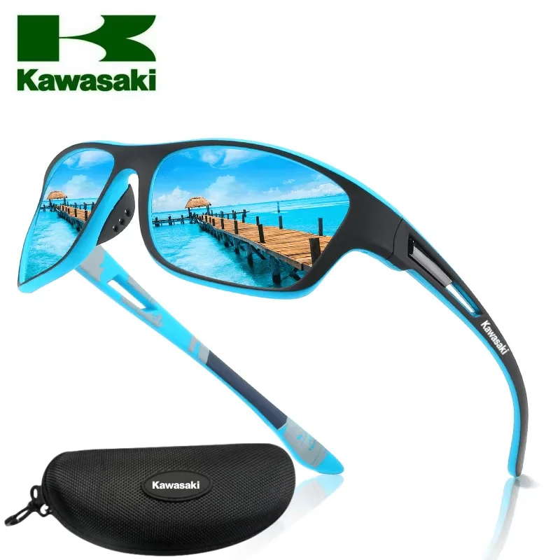Kawasaki Fashion Sports Sunglasses Polarized UV Protection Personalized Glasses Round Frame Men's And Women's UV400 Eyewear