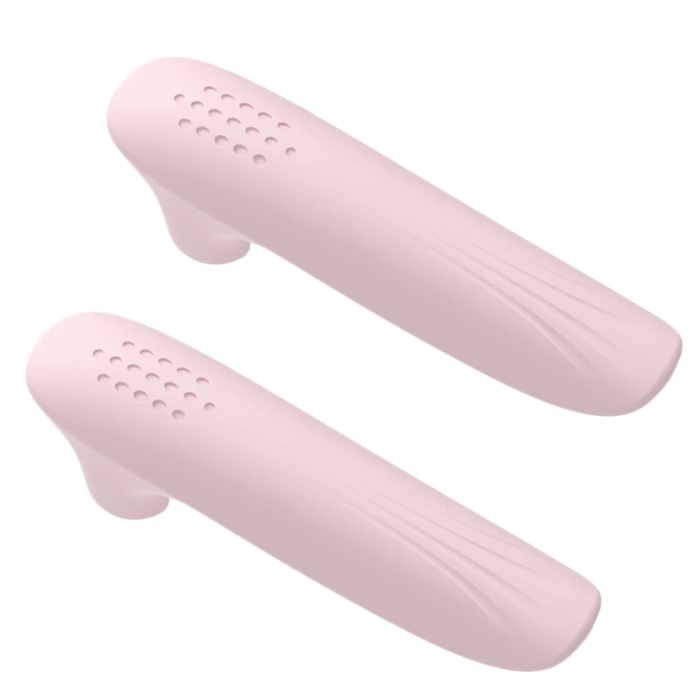 

2 шт. удобный рукав для дверной ручки, нескользящий, антистатический для домашнего офиса, защита головы ребенка, розовый силиконовый рукав для дверной ручки