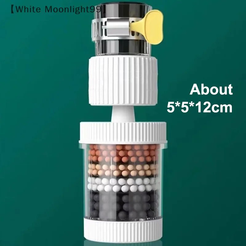 、1White Organi360 ° Filtro de grifo de agua de rotación, grifo de cocina para el hogar, purificador de agua limpia, cartucho de filtración de filtro de carbono
