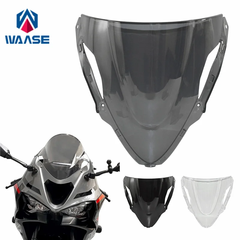 waase For Kawasaki Ninja ZX6R ZX636 ZX 6R 636 2024 2025 Windscreen Windshield Wind Deflector Shield Screen Visor Glass