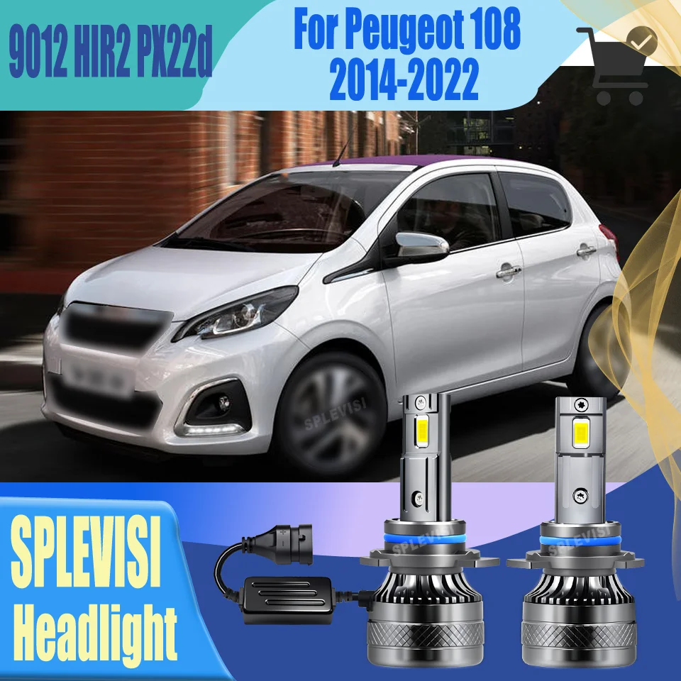 

Car LED Headlights CANBUS Ready Clear Sight at Night For Peugeot 108 2014-2022 2014 2015 2016 2017 2018 2019 2020 2021 2022