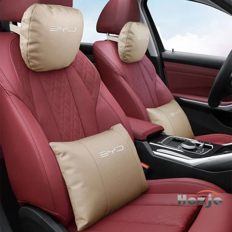 

Embroidery Car Headrest Lumbar Cushion Neck Pillow for BYD Seal U Atto 4 King Shark TAN DOLPHIN PLUS UP PRO HAN EV DM-i