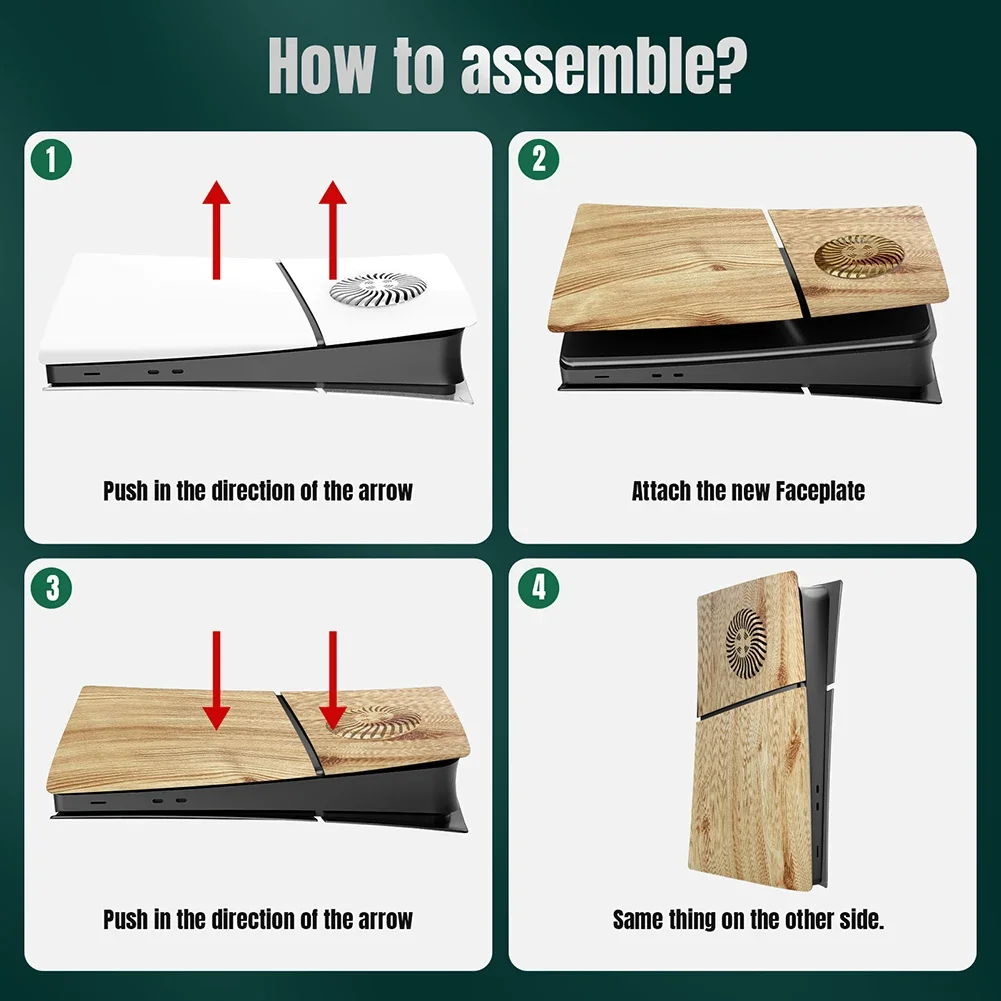 Cover Plates Anti-Scratch Protective Cover Dustproof Protective Shell Cover with Cooling Vents for PS5 Slim Digital/Disc Edition