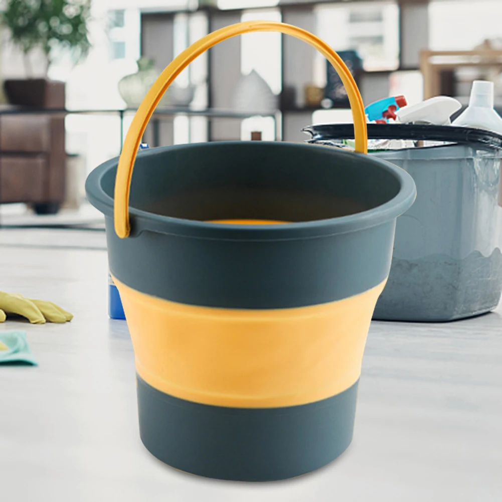 5/10L Collapsible Bucket Multifunctional Water Storage Container Lightweight Environmentally Space Saving for Outdoor Car Wash