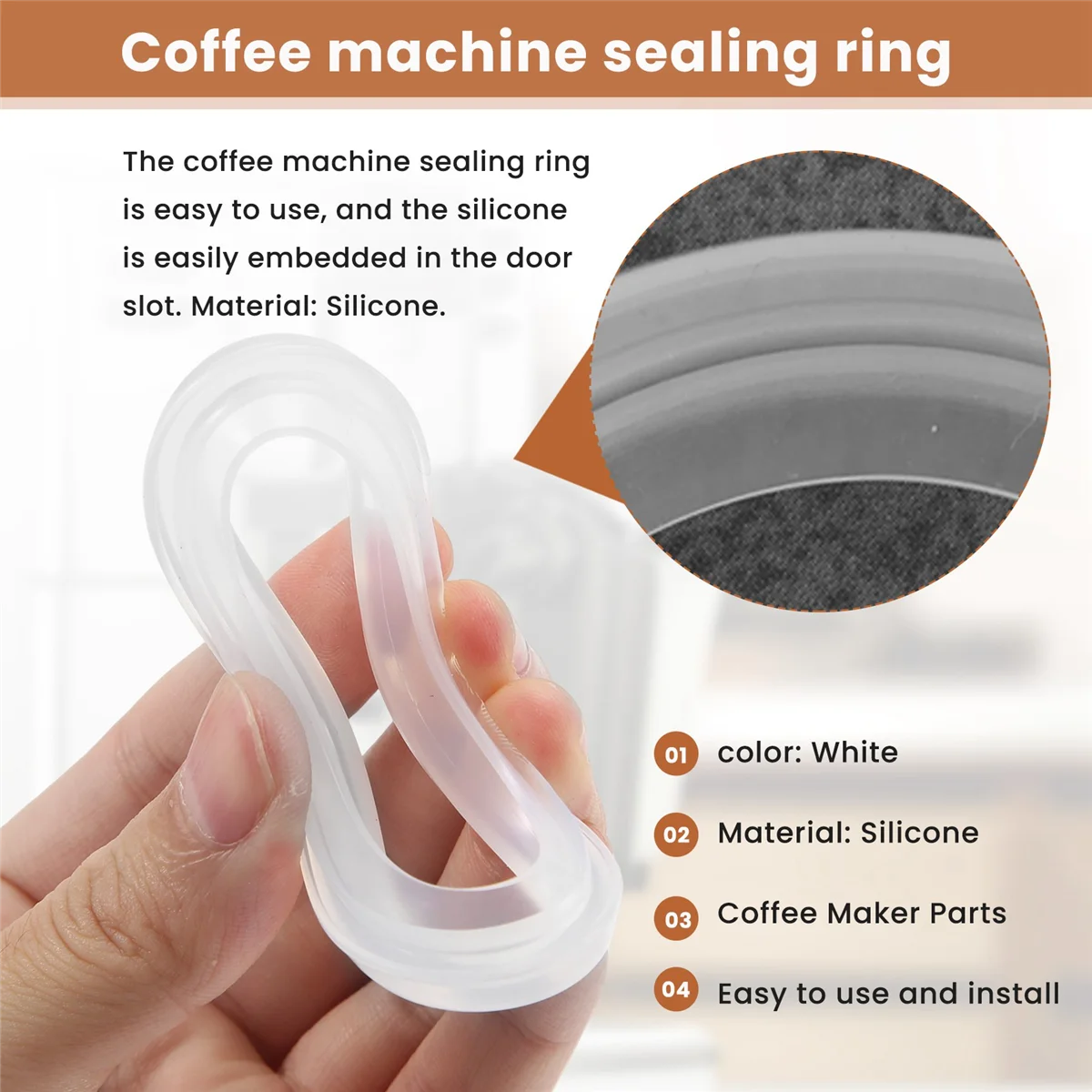 Silicone Brew Head Gasket Seal Ring For Espresso Coffee Machine Universal Professional Accessory Part Brew Head Seal Breville