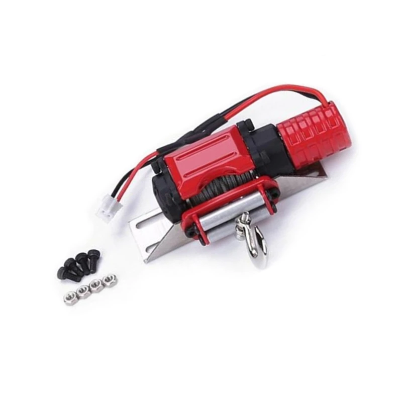 Q0KB Simulated Car Winch Electric Automatic Outdoors Wired Mini RC Crawler Toy Part