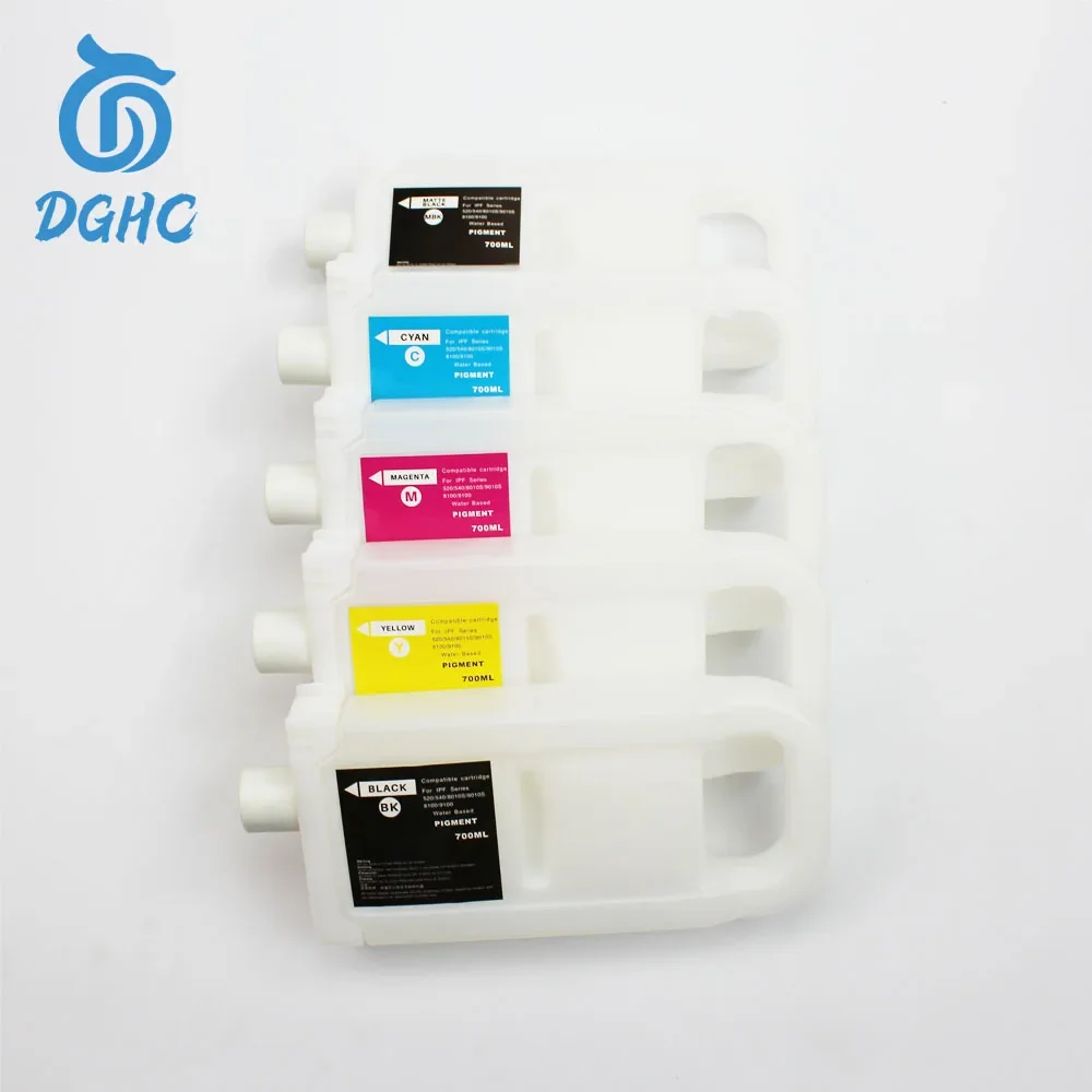 5pcs/set 700ml Refill ink cartridges for Canon IPF815 IPF825 iPF810 IPF820 printer ink cartridges with PFI 703 chips