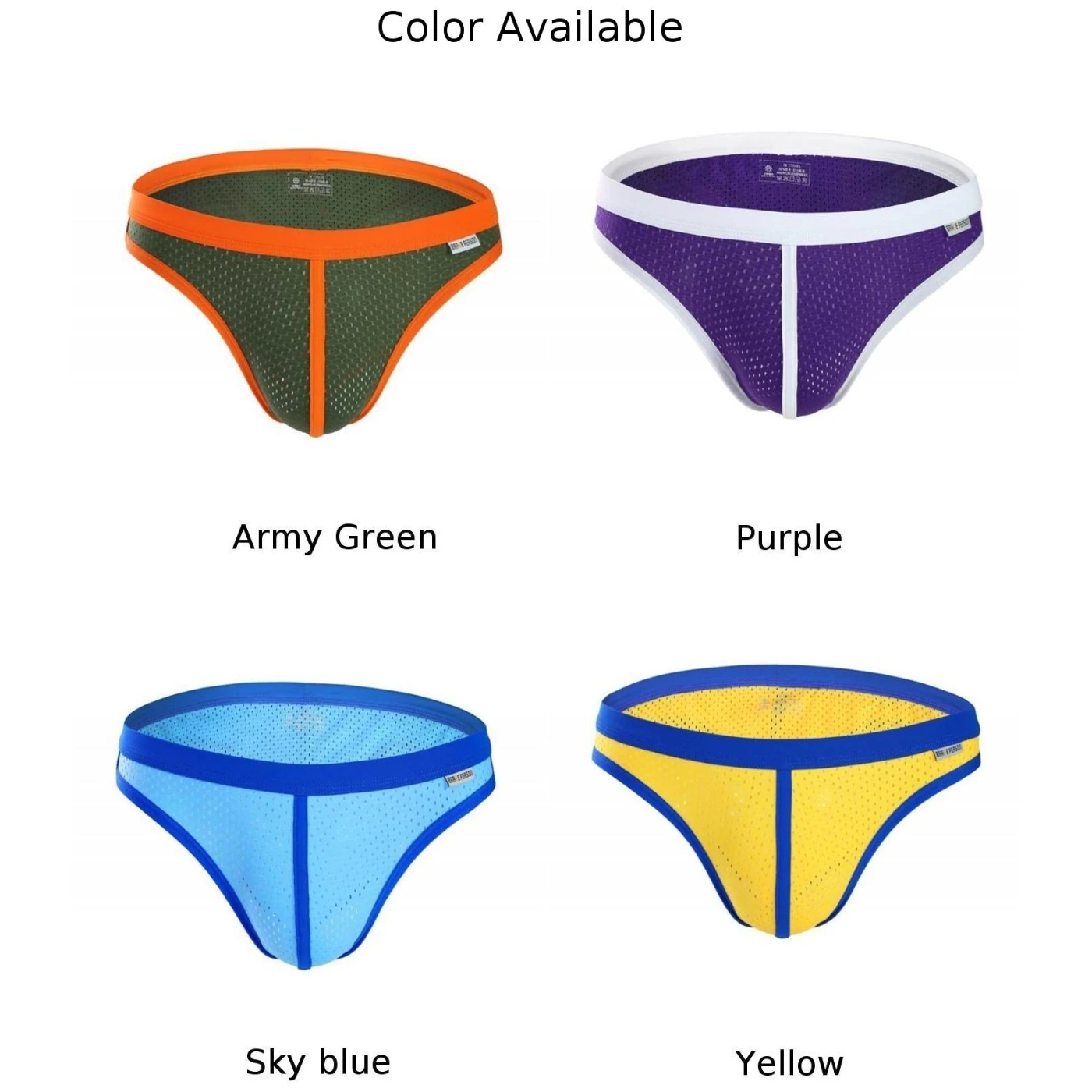 Mens Stretch Low Waist Underwear Sexy Soft Lightweight Briefs Sexy Erotic Swimsuit Breathable Panties