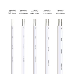 2 pin cable white grey Electrical Wire 22/20 awg 12V black gold sliver Electric Wires For Automotive Car DIY Lighting LED Strip