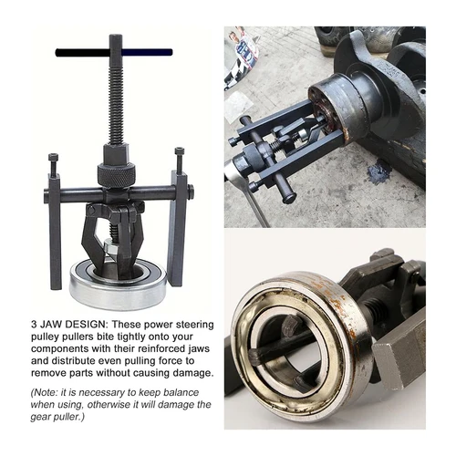 Imagen 2 del producto Kit extractor de cojinetes mecánicos profesional, herramienta de reparación de automóviles ajustable de 3 mordazas para un desmontaje eficiente de cojinetes y engranajes
