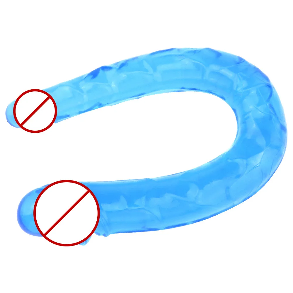 Big Double Head Dildo Long Jelly Realistic Dildo Double Ended Dildo Flexible Penis for Women Masturbator Sex Toys for Lesbian