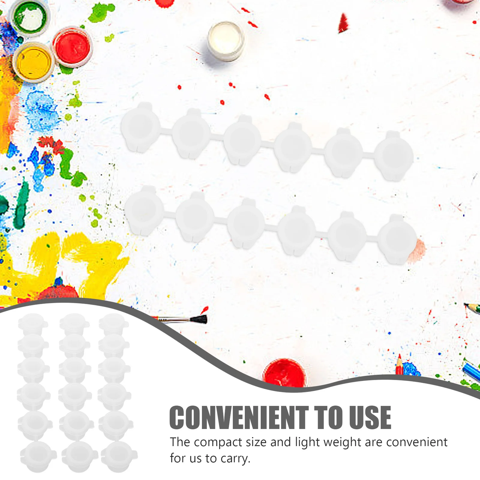 

Paint Storage Containers 30 pcs 180 Empty Paint with Lids Durable Plastic Palette Cups for Arts Crafts