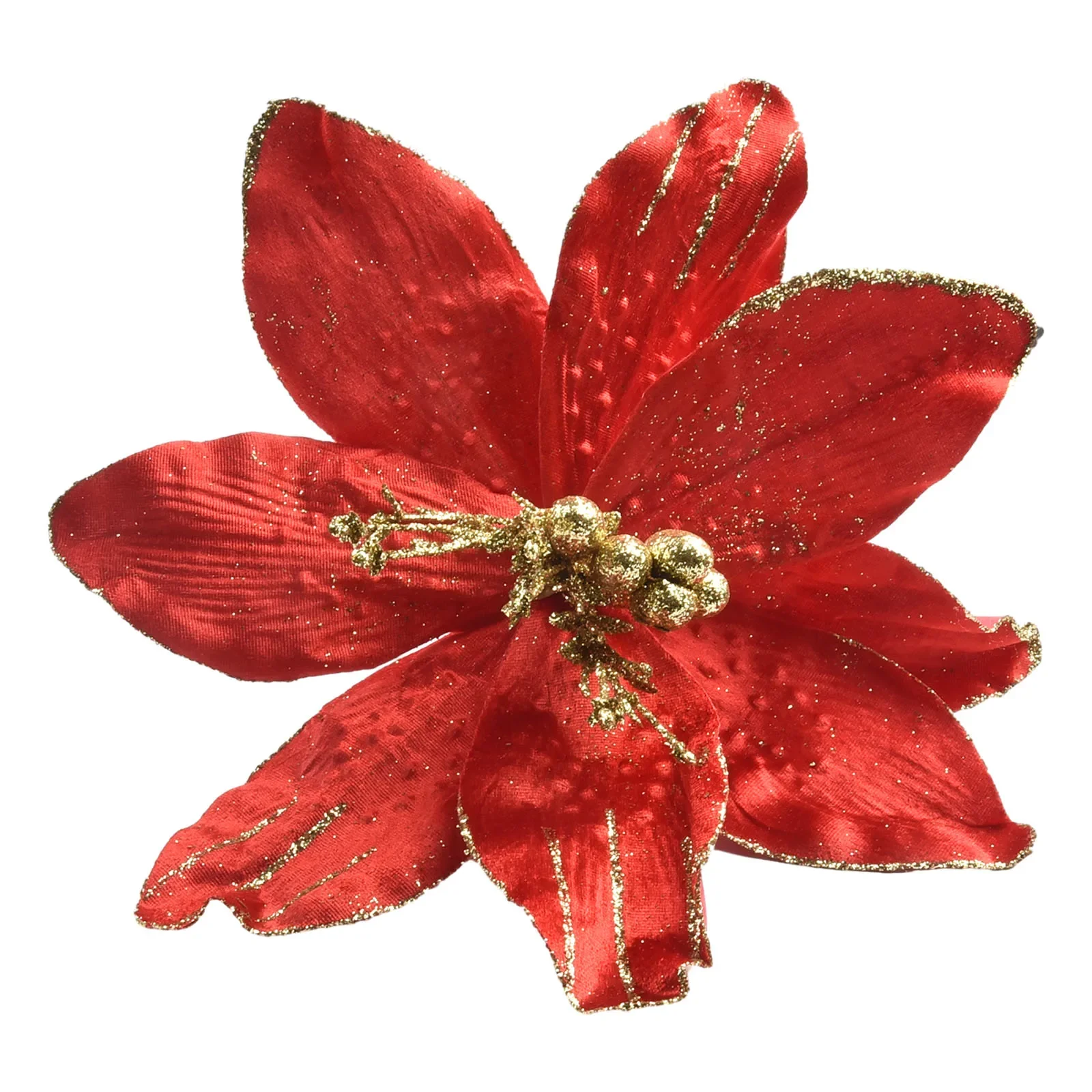 1 Uds. Flor de Pascua navideña con purpurina, árbol de Navidad colgante, decoración navideña para Año Nuevo 2024, decoración navideña