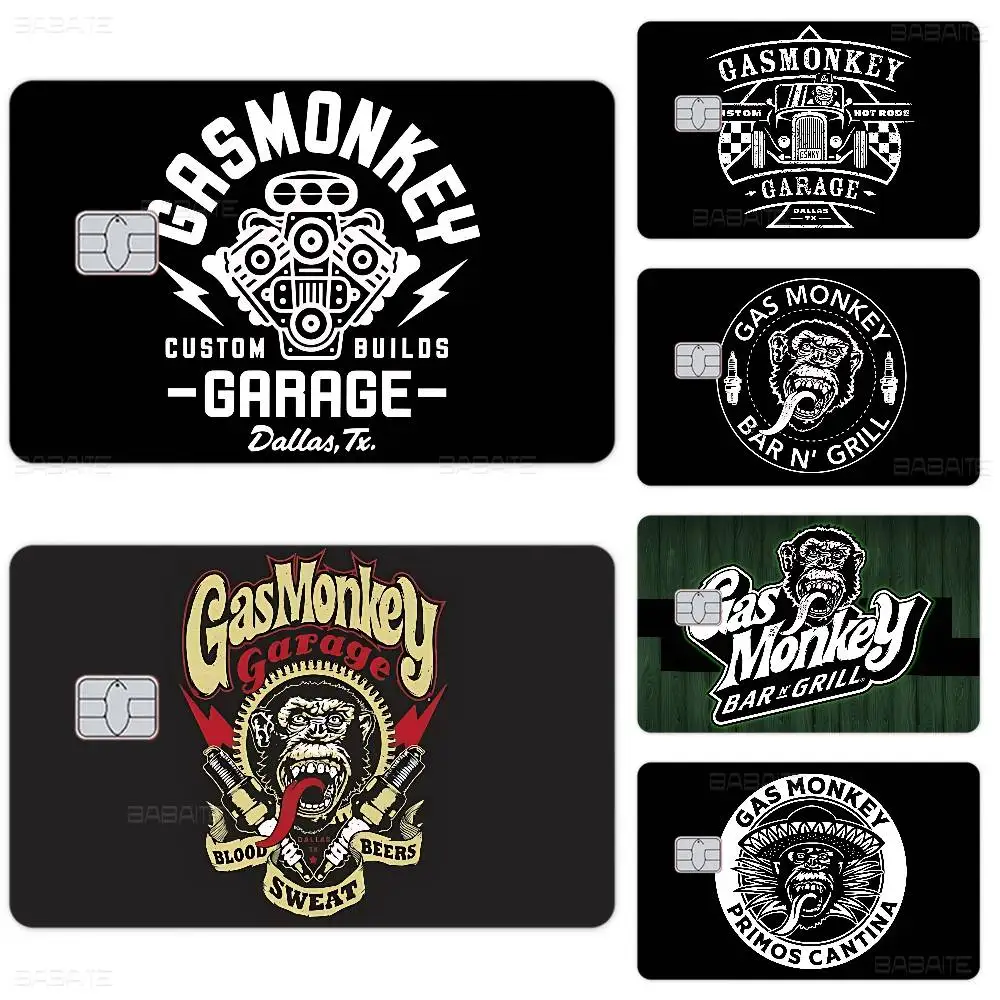 G-Gas M-MonkeyS Garage Fashion Matte Gold Silver Black Matte Film Skin Sticker Tape for Bank Credit Debit Card