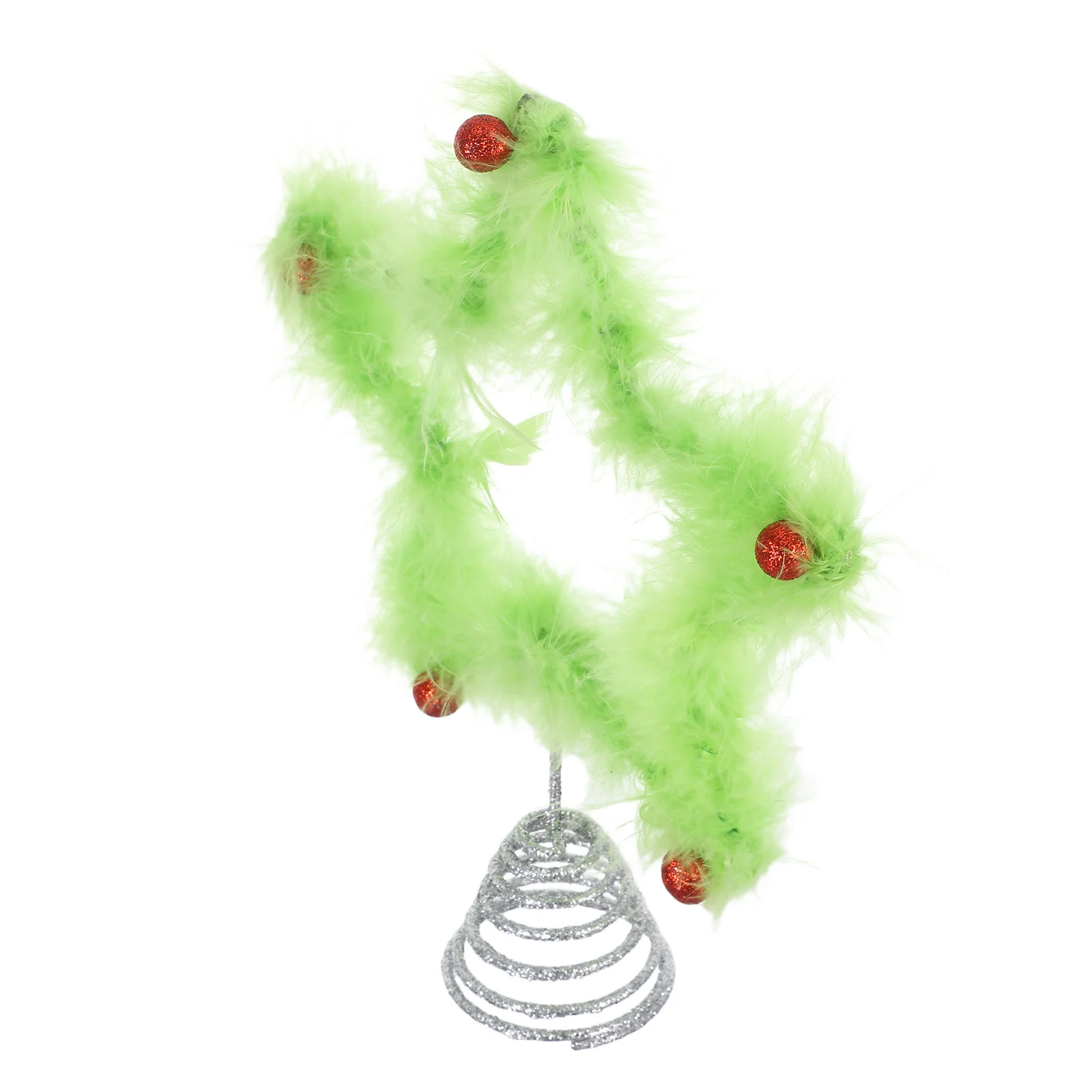 

Cute Green Tree Topper Xmas Decor for Christmas Tree Holiday Party Home Office Decoration Accessory