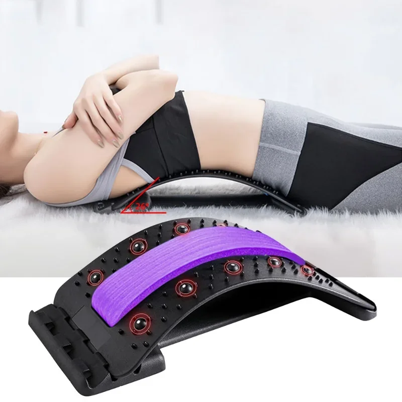 Magnetic Back Massage Muscle Relaxation Stretcher Treatment To Relieve Lower Lumbar Pain Neck Stretching Cervical Spine Support