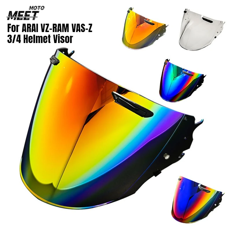 New Color Visors Arrive for ARAI VZ-RAM VAS-Z 3/4 Helmet Lens Electroplated Color-changing Sheet Anti-fog Sticker 헬멧반모
