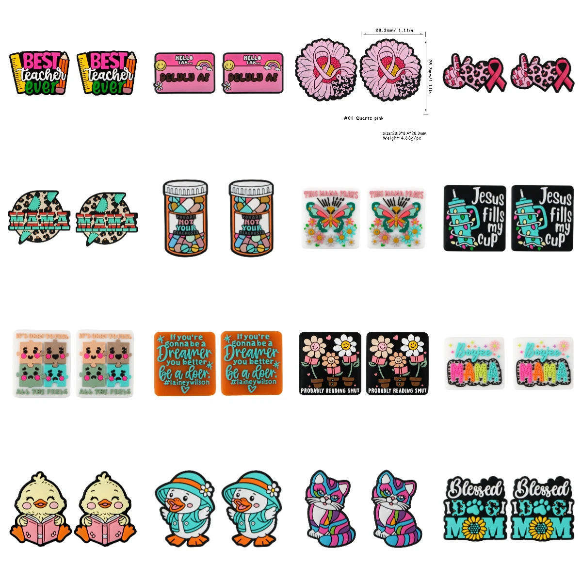 

15/30pcs Flat Silicone beads For Jewelry Making DIY Pacifier Chain Bracelet Necklace Jewelry Diy Accessories