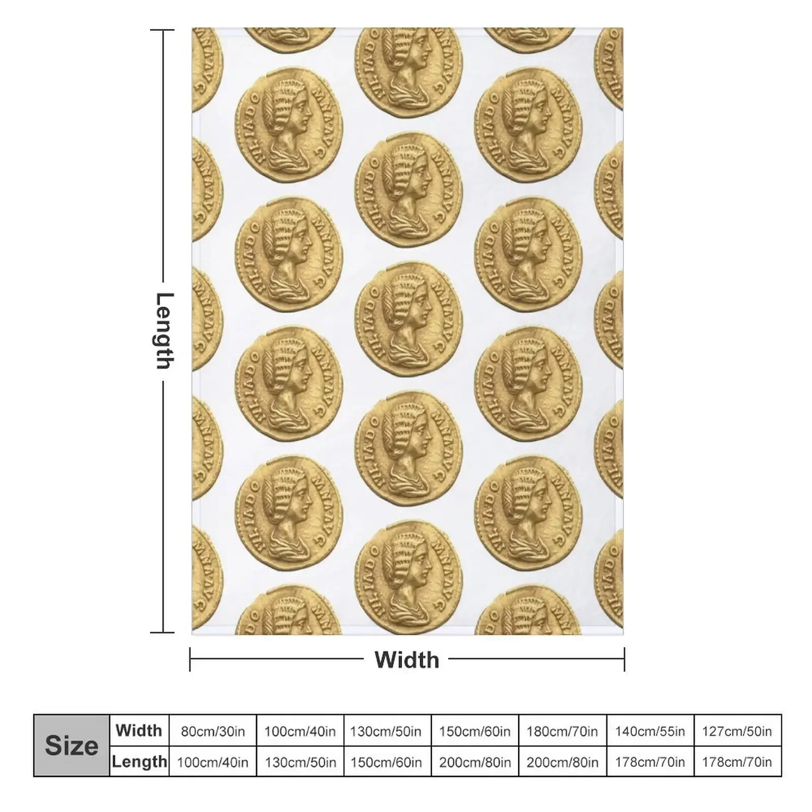 Julia Domna Gold Aureus coin Throw Blanket blankets ands Tourist sofa bed Blankets