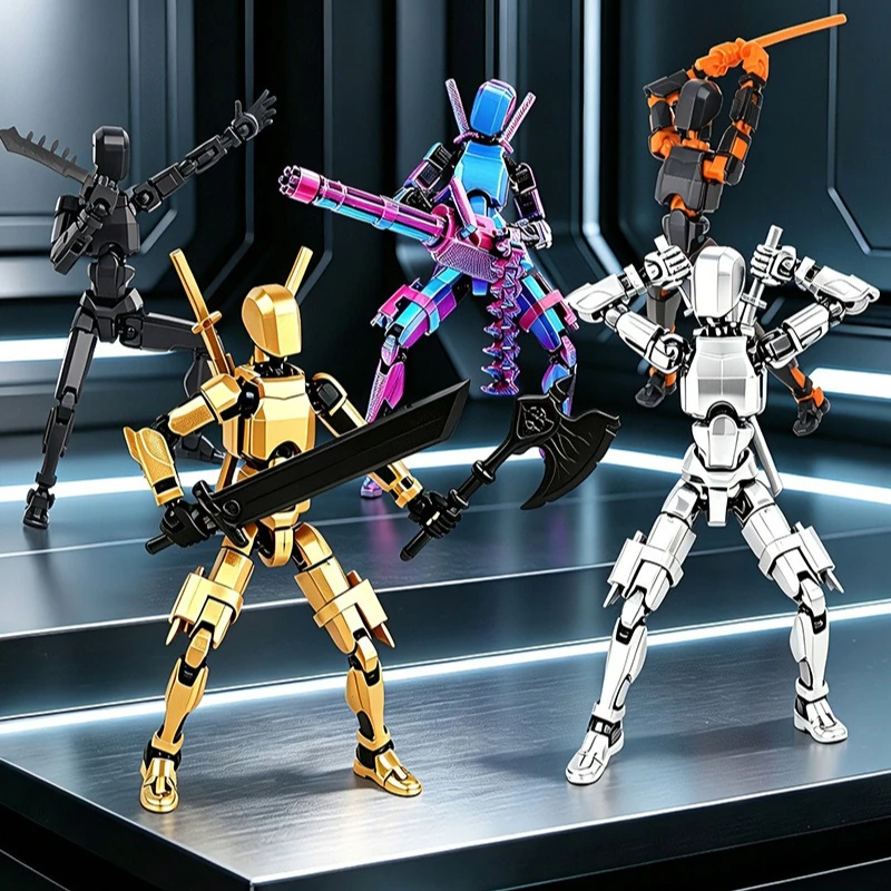 Dummy 13 Action Figure DIY Assemble Titan 13 Multi-articular Shapeshift Robot 3D Printer Action Figure Fidget Toy Christmas Gift
